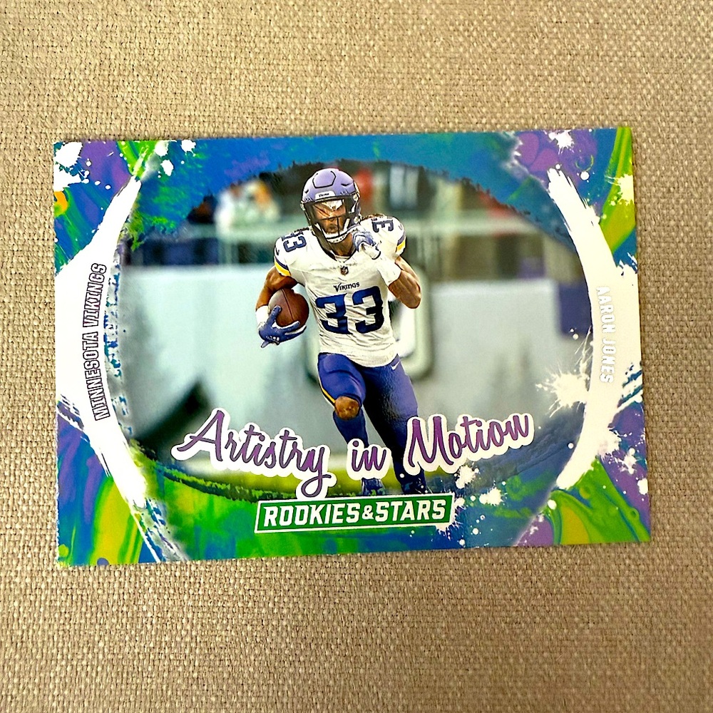 Aaron Jones 2024 Panini Rookies/Stars Artistry Vikings NFL Football Card
